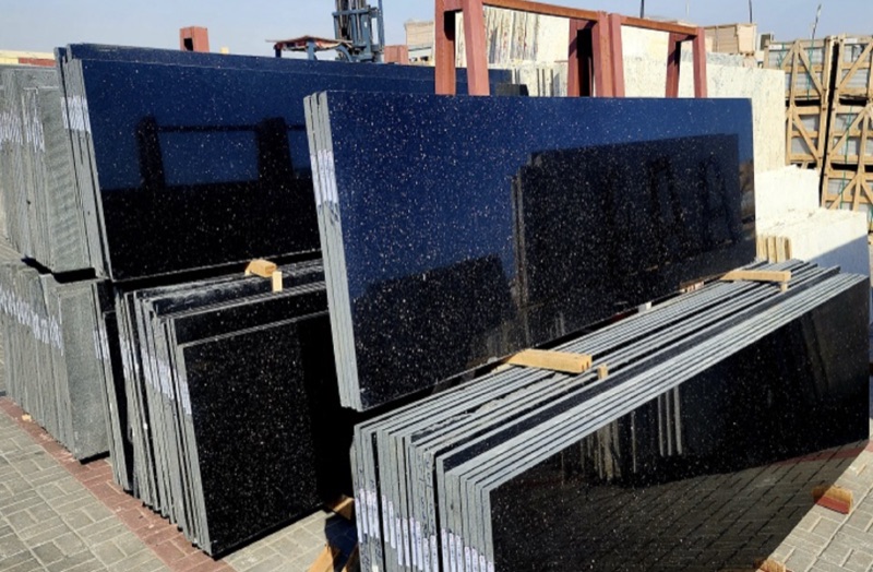 Black Galaxy slab detail